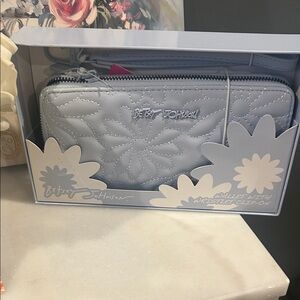 Betsey Johnson Light Blue Floral Wallet
